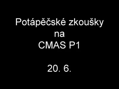 Zkoušky CMAS P1, fotografie 1